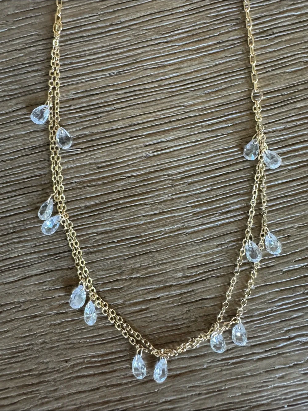 NWT Anthropologie Drippy Crystal Necklace